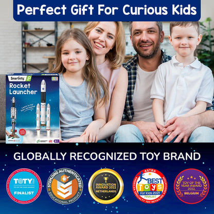 Smartivity DIY Rocket Launcher Kit for Kids 6, 7, 8, 9, 10, 11, 12 Years Old | Build Your Own Rocket and Launcher | Christmas/Birthday Gift for Smart Kids | DIY Science Toy for Boys & Girls 6-12 Years