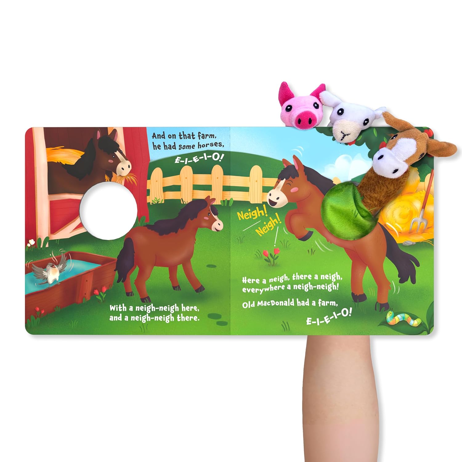 Skillmatics Cloth Puppet Book - Old Macdonald Had a Farm, Interactive Finger Puppets for Infants & Toddlers, Early Learning & Sensory Toys, Nursery Rhyme, Gifts for Babies Ages 6 Months to 2 Years