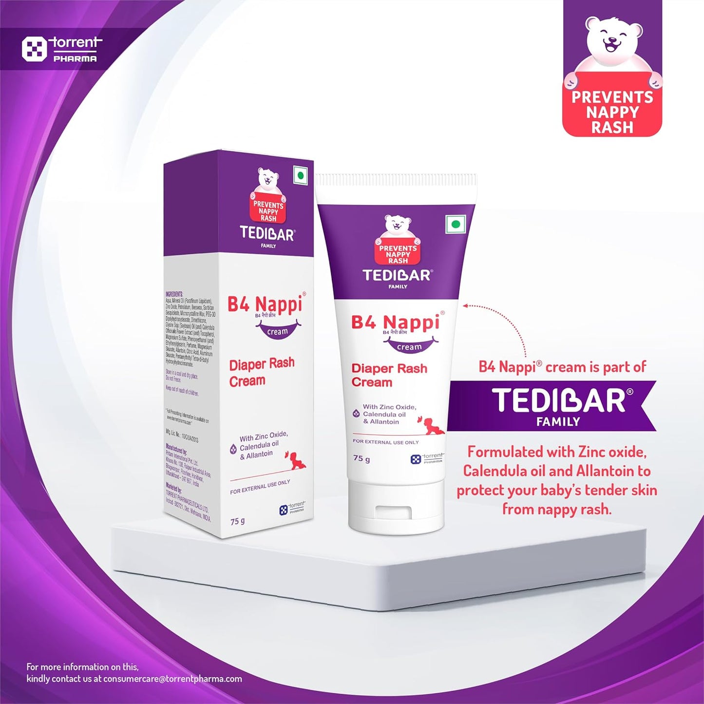 B4 Nappi Cream 75gm - Diaper Rash Prevention Cream.