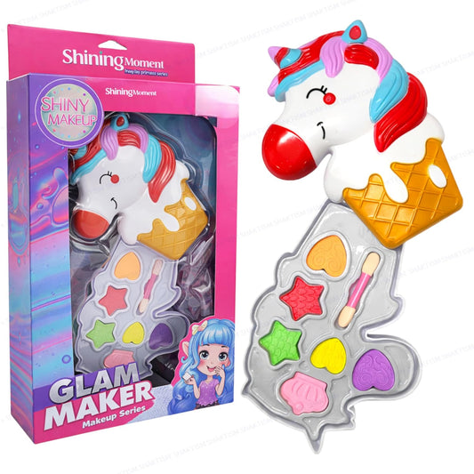 Unicorn Makeup Kit for Girls Washable Kids Makeup Toy Set with Eye Shadow Palette & Applicator – Safe Pretend Play Cosmetic Kit for Kids, Princess Dress Up Toy, Birthday Return Gift for Girls