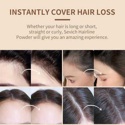 Wazdorf Black Hair Powder - Conceals Grey Roots & Bald Spots, 4g