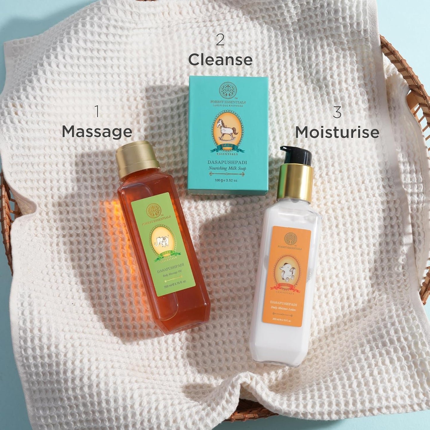 Forest Essentials Dasapushpadi Baby Body Massage Serum 200ml (Baby Oil)