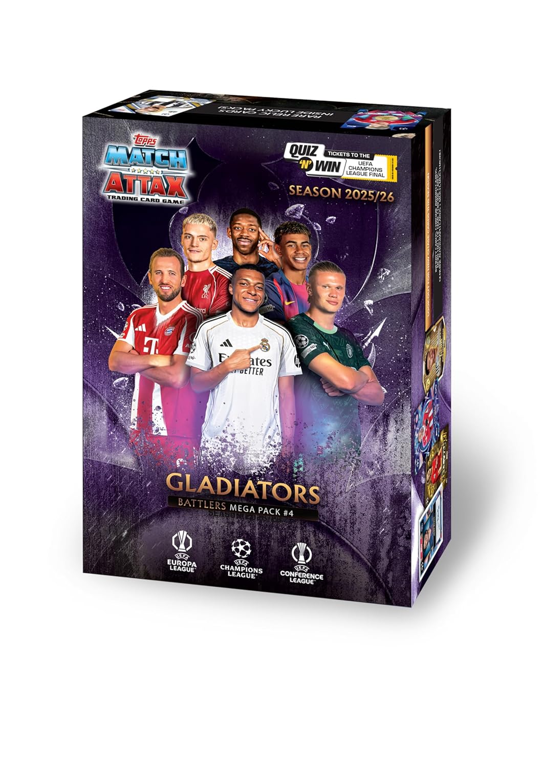 Topps UEFA Champions League Match Attax 2025-26 Trading and Collectible Card Game (Mega Pack Gladiators - Warriors)