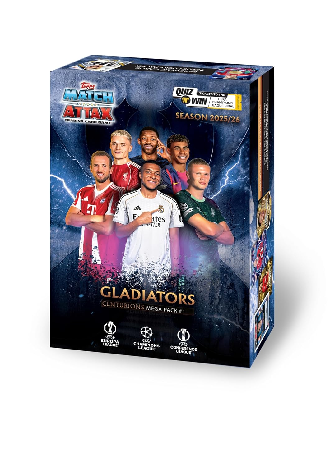 Topps UEFA Champions League Match Attax 2025-26 Trading and Collectible Card Game (Mega Pack Gladiators - Warriors)