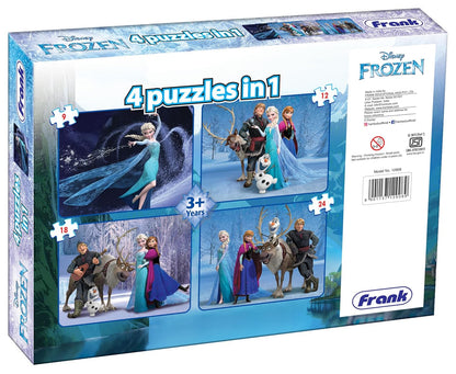 Frank Disney Frozen - A Set of 4 Jigsaw Puzzle for Kids Above 3+ Years - Fun & Challenging Brain Booster Games | Educational Game for Focus and Memory - 12908
