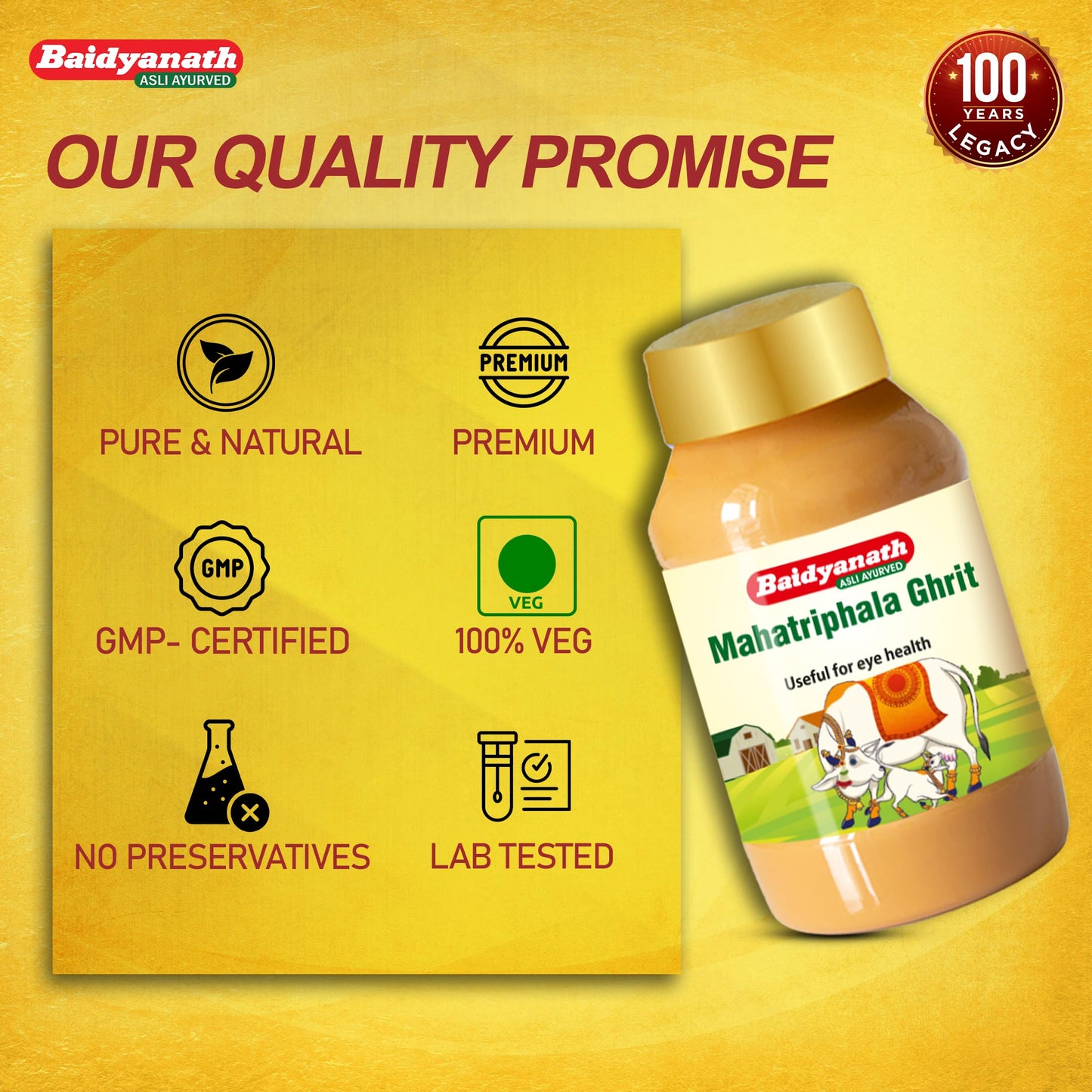 Baidyanath Mahatriphala Ghrita 100 gm