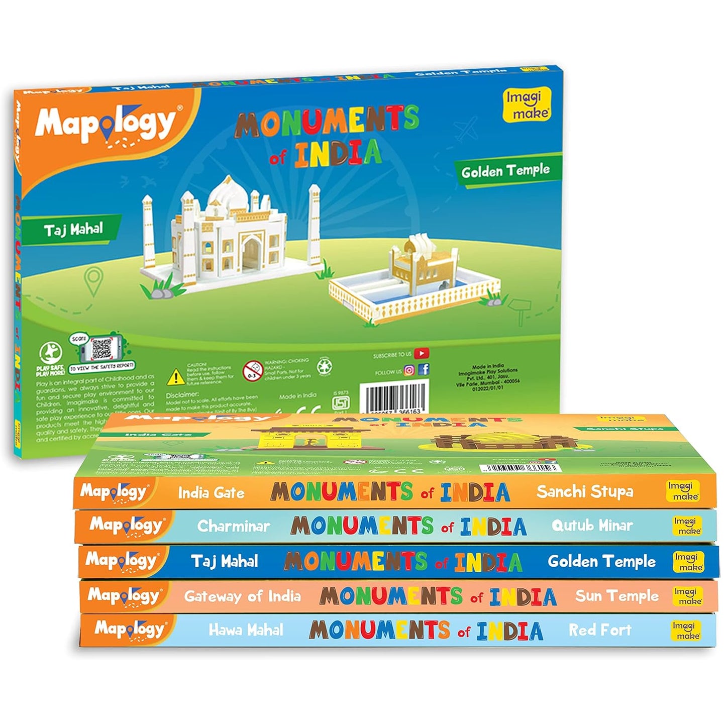 Imagimake Eva Foam Mapology Monuments Of India - Red Fort & Hawa Mahal - Construction Set - Educational Toy For Boys & Girls Above 5 Years (Red Fort & Hawa Mahal)