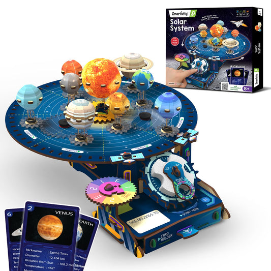 Smartivity DIY Solar System Kit | Gear-Driven Working Model of Planets | Birthday Gift for Boys & Girls 8-14 YearsI Build, Rotate & Explore Astronomy | Learn Solar System & Science Facts