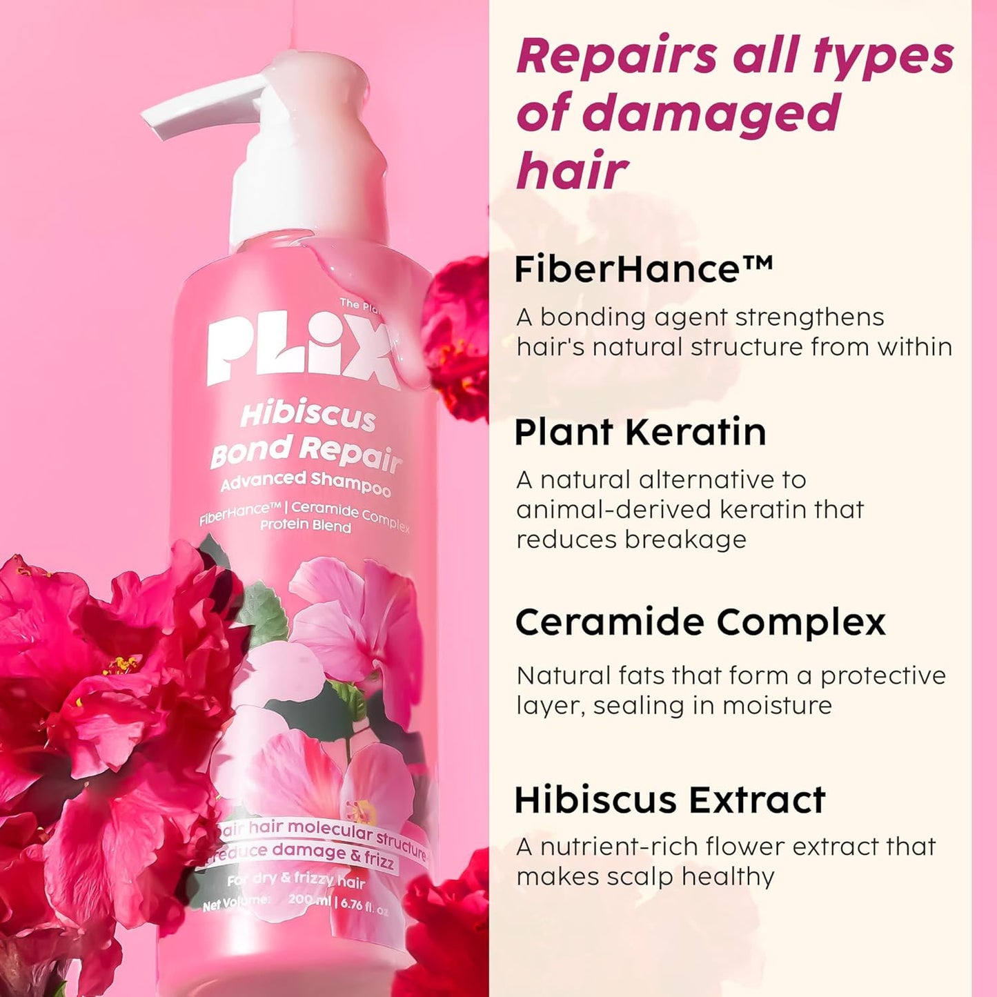 Hibiscus Bond Repair Shampoo & Conditioner Set with FiberHance™ & TechnoHYAL