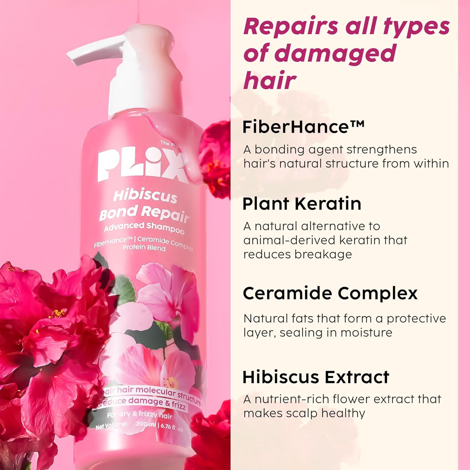 Hibiscus Bond Repair Shampoo & Conditioner Set with FiberHance™ & TechnoHYAL