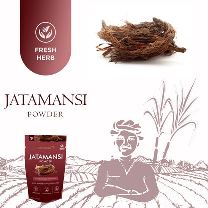Herb Essential 100% Natural Nardostachys Jatamansi Root Powder-100 gm