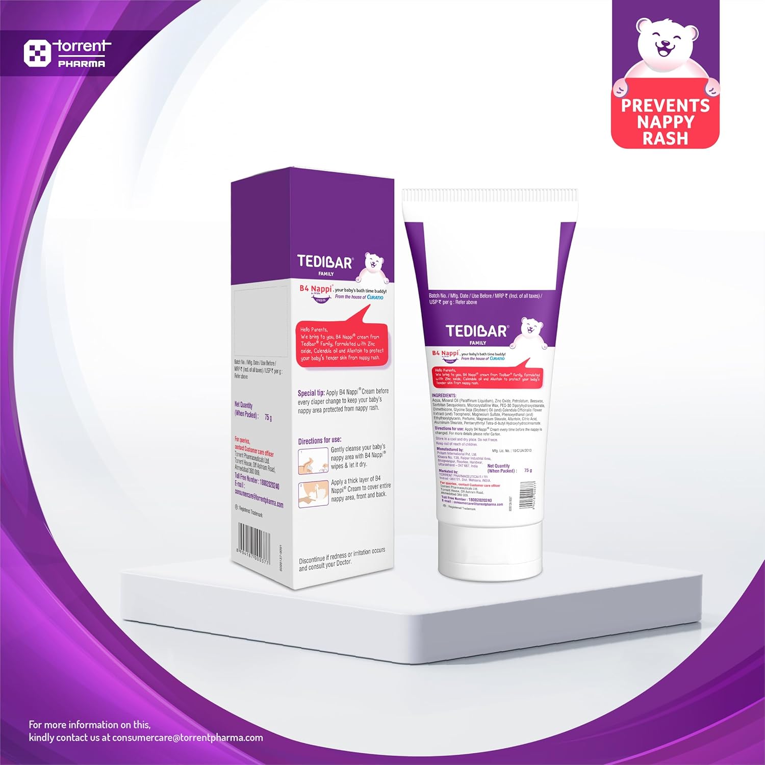 B4 Nappi Cream 75gm - Diaper Rash Prevention Cream.