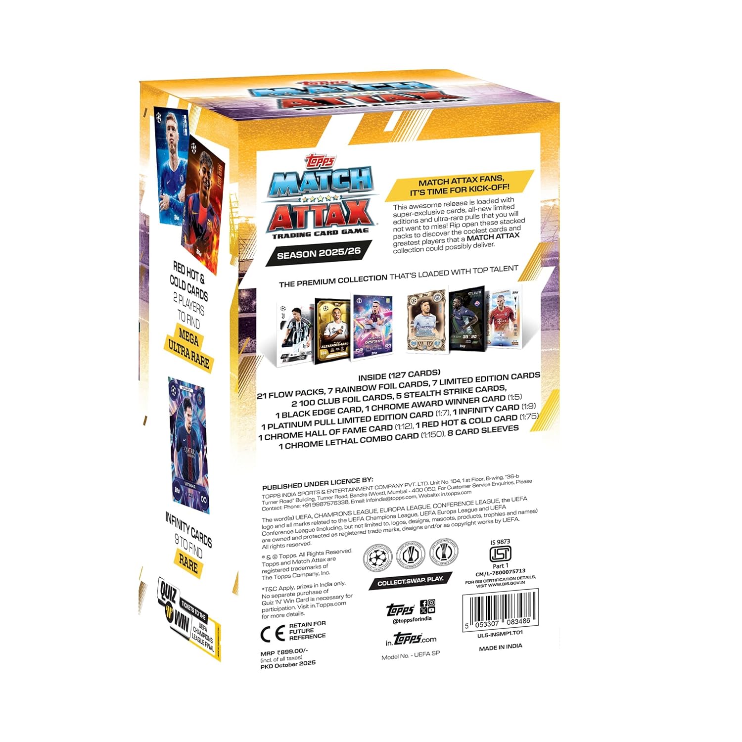 Topps UEFA Champions League Match Attax 2025-26 Trading and Collectible Card Game (Smart Pack)