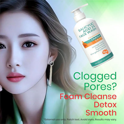 Get Nectar Happiness Korean Glow Essence Face Wash for Oily & Acne-Prone Skin | 2% Salicylic Acid | Encapsulated | Omega 3,6,7,9 | Unclogs Pores, Controls Oil, Fights Acne, Soothes Redness 200ml
