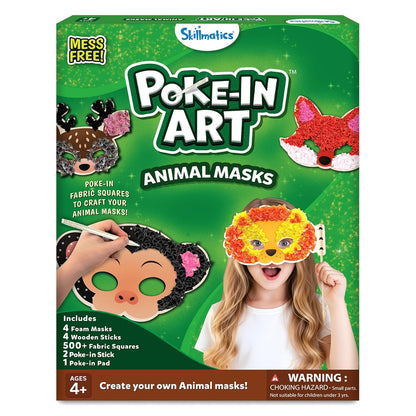 Skillmatics Poke-in Art - Magical Princesses, Mess-Free Fun for Kids, DIY Craft Kits, Creative Activity, Gifts for Girls & Boys Ages 4, 5, 6, 7, 8, 9 6. Animal Masks