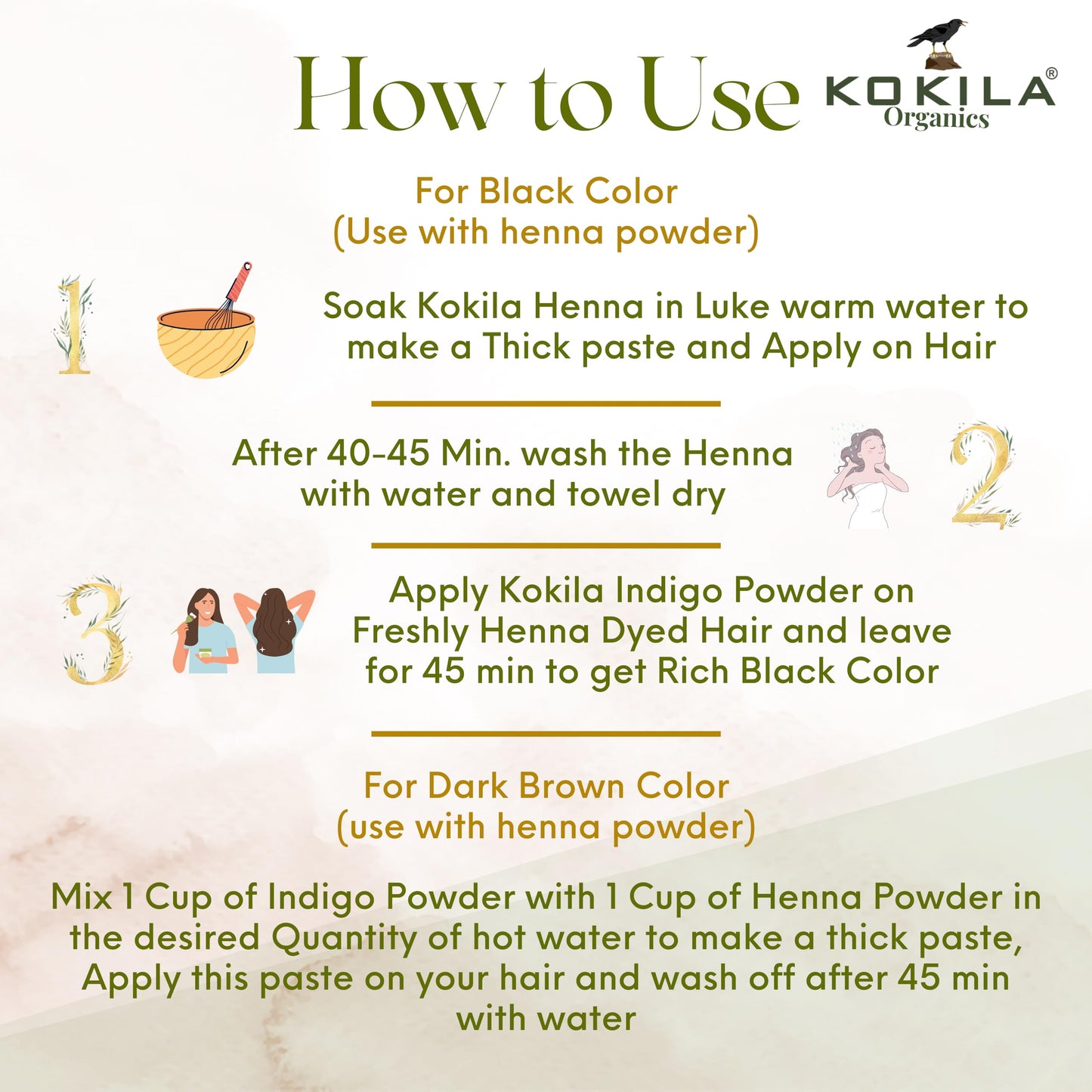 Kokila Indigo Powder 100% Naturals & Organic Hair Coloring, Protects Hair From Damage