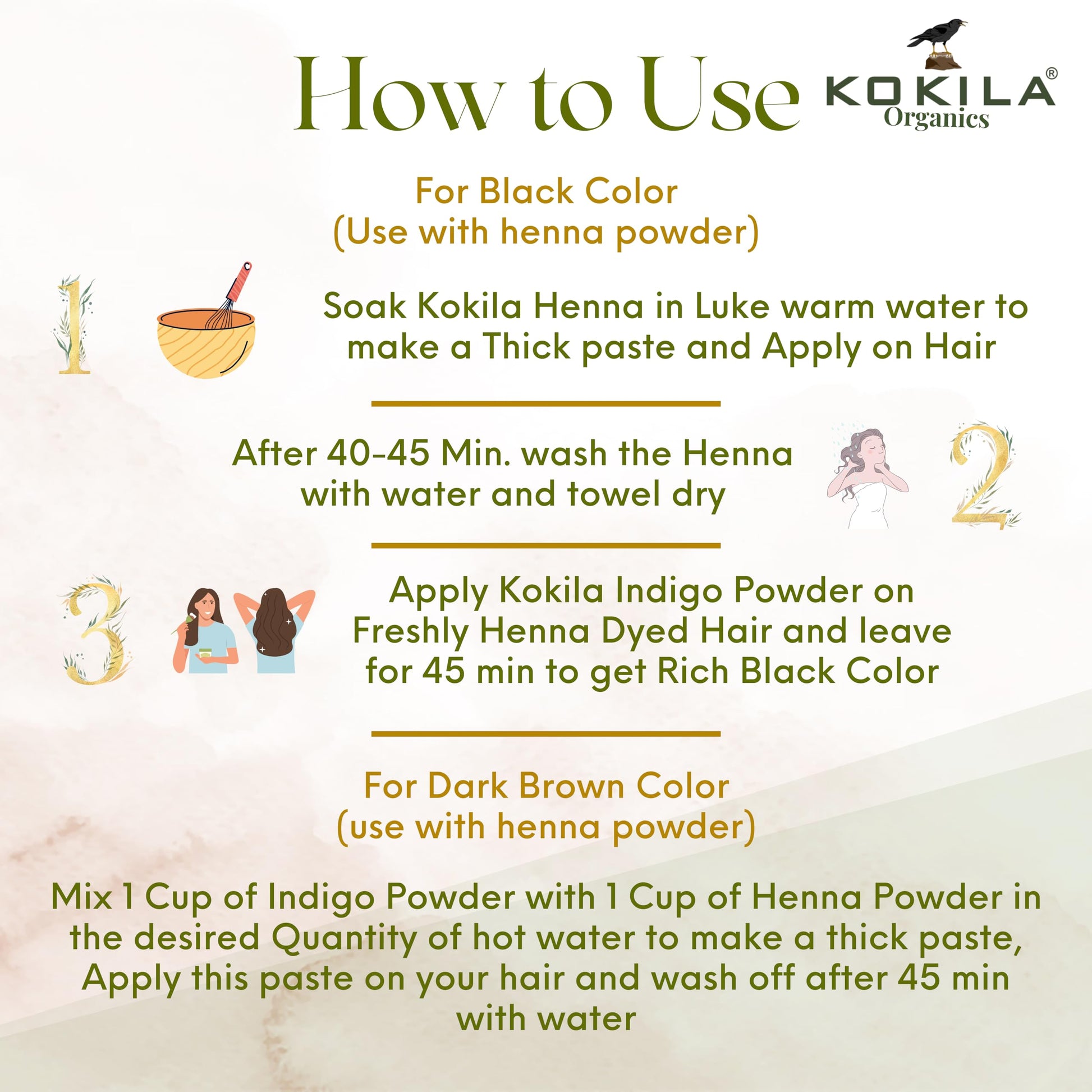 Kokila Indigo Powder 100% Naturals & Organic Hair Coloring, Protects Hair From Damage