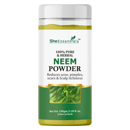 She Essentials Neem Leaf Powder For Face And Hair Pack