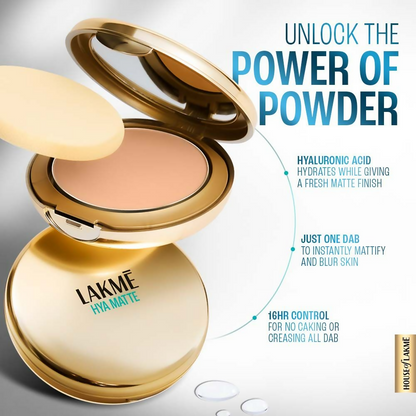 Lakme 9 To 5 Hya Matte Pressed Powder - Almond