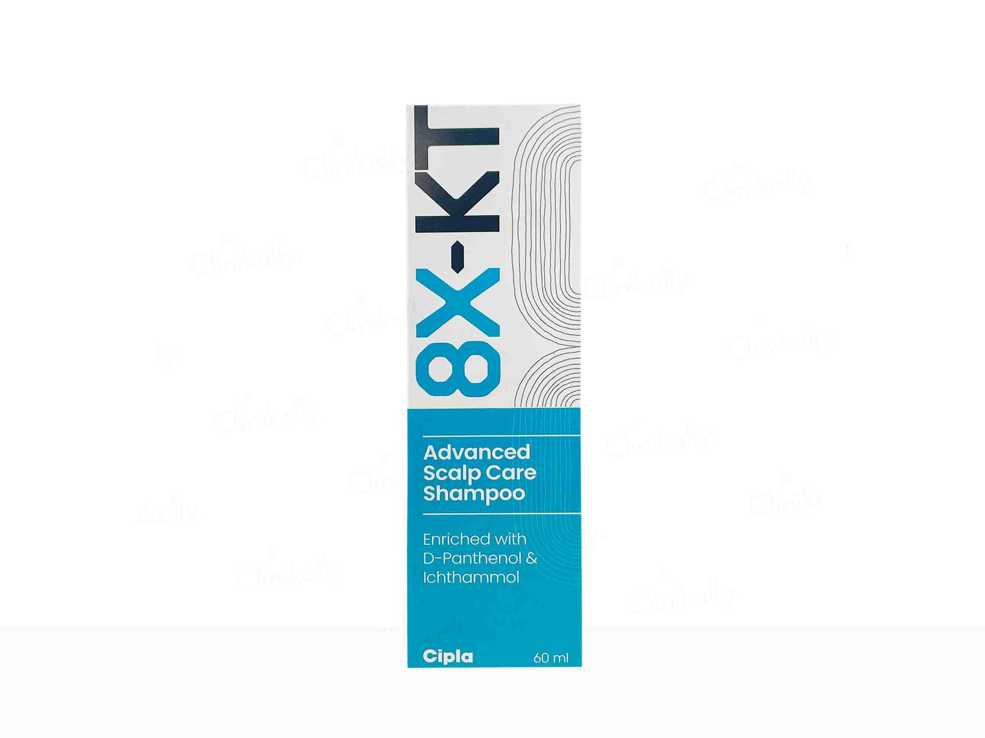 8X8 Advanced Scalp Care Shampoo box on a white background