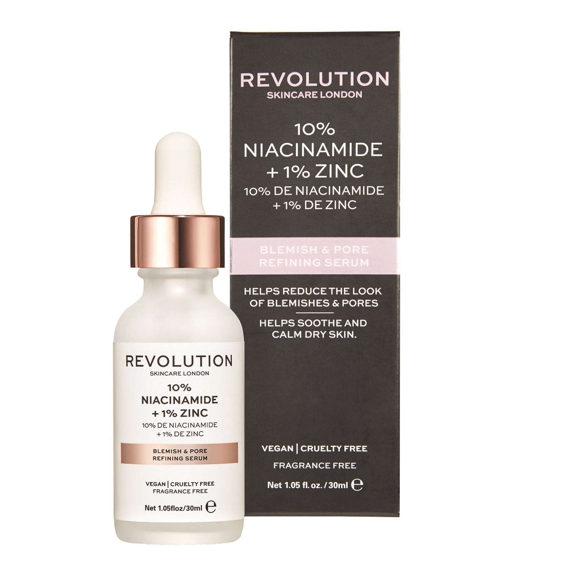Makeup Revolution Skincare Blemish and Pore Refining Serum - 10% Niacinamide + 1% Zinc