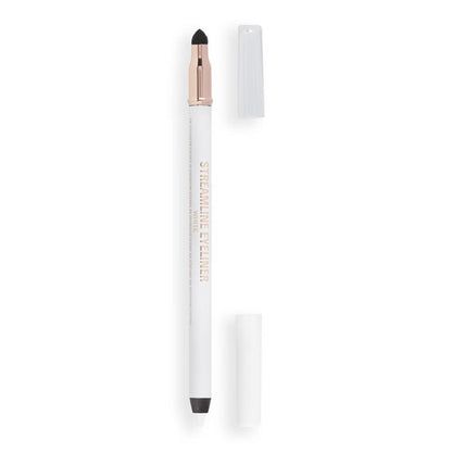 Makeup Revolution Streamline Waterline Eyeliner Pencil-Ultra Creamy Smudge Proof Smokey Looks - White