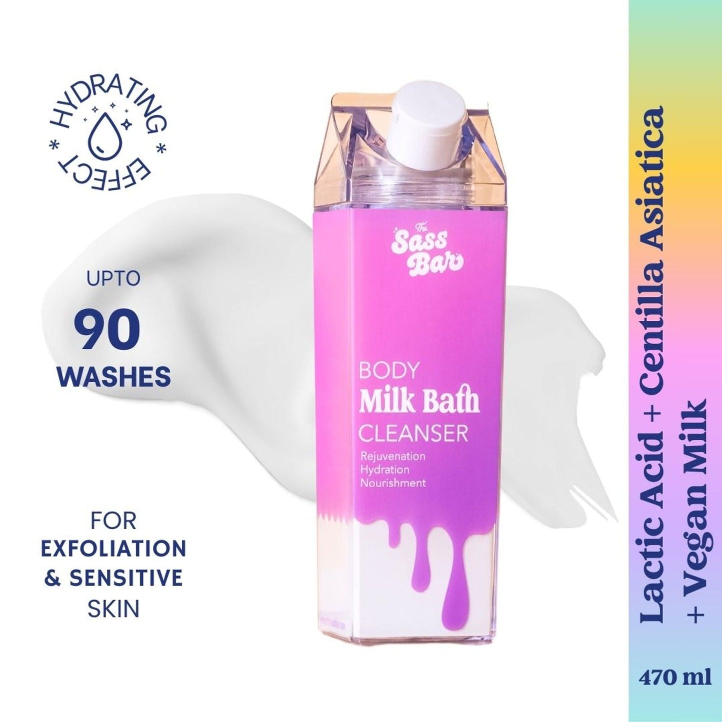 The Sass Bar Dusk Exfoliating Bodywash with Lactic Acid + Centella for Sensitive Skin