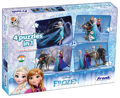 Frank Disney Frozen - A Set of 4 Jigsaw Puzzle for Kids Above 3+ Years - Fun & Challenging Brain Booster Games | Educational Game for Focus and Memory - 12908