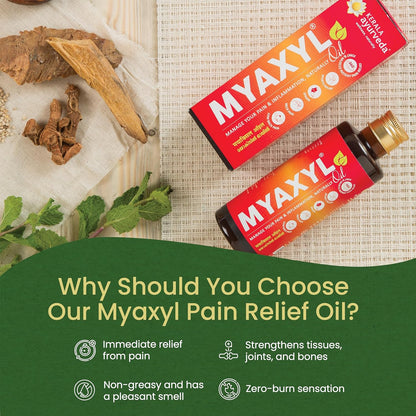 Kerala Ayurveda Myaxyl Oil | Ayurvedic Pain Relief Oil for Back Pain, Knee Pain, Joint & Muscle Pain | Fast-Absorbing, Non-Greasy Formula | 200ml