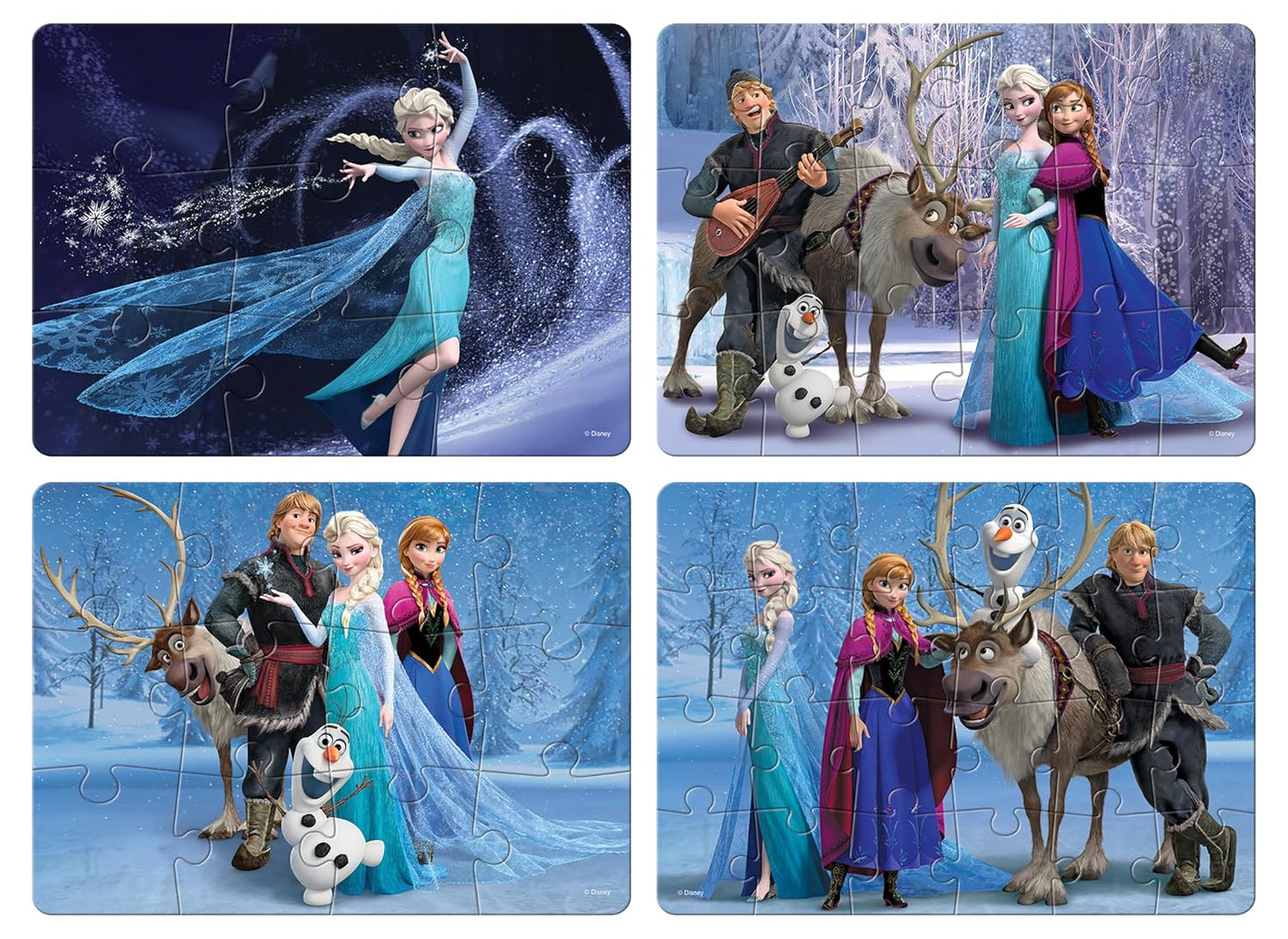 Frank Disney Frozen - A Set of 4 Jigsaw Puzzle for Kids Above 3+ Years - Fun & Challenging Brain Booster Games | Educational Game for Focus and Memory - 12908