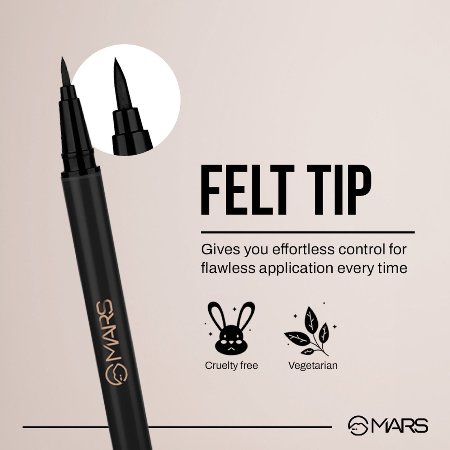 MARS Cosmetics City Stroke Charming Eyes Liquid Eyeliner - 04 Black