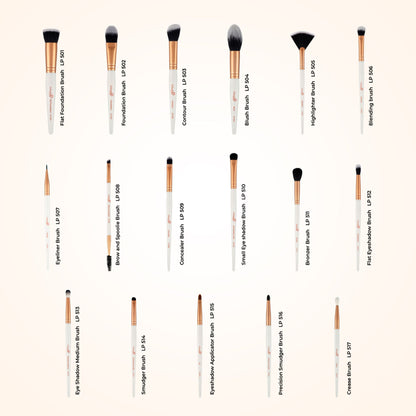 London Prime Glamstrokes Brush Set - 17 Pcs, Rose Gold