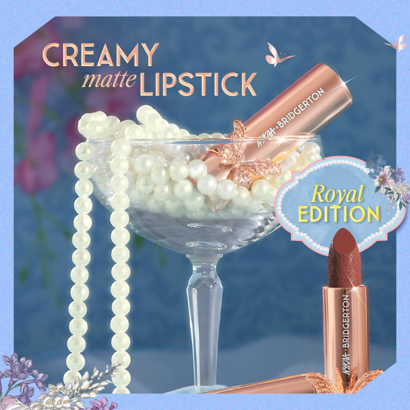 Nykaa Cosmetics X Bridgerton Creamy Matte Longwear Lipstick - Burning Desire