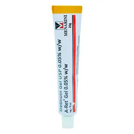 Medication tube with label on a white background