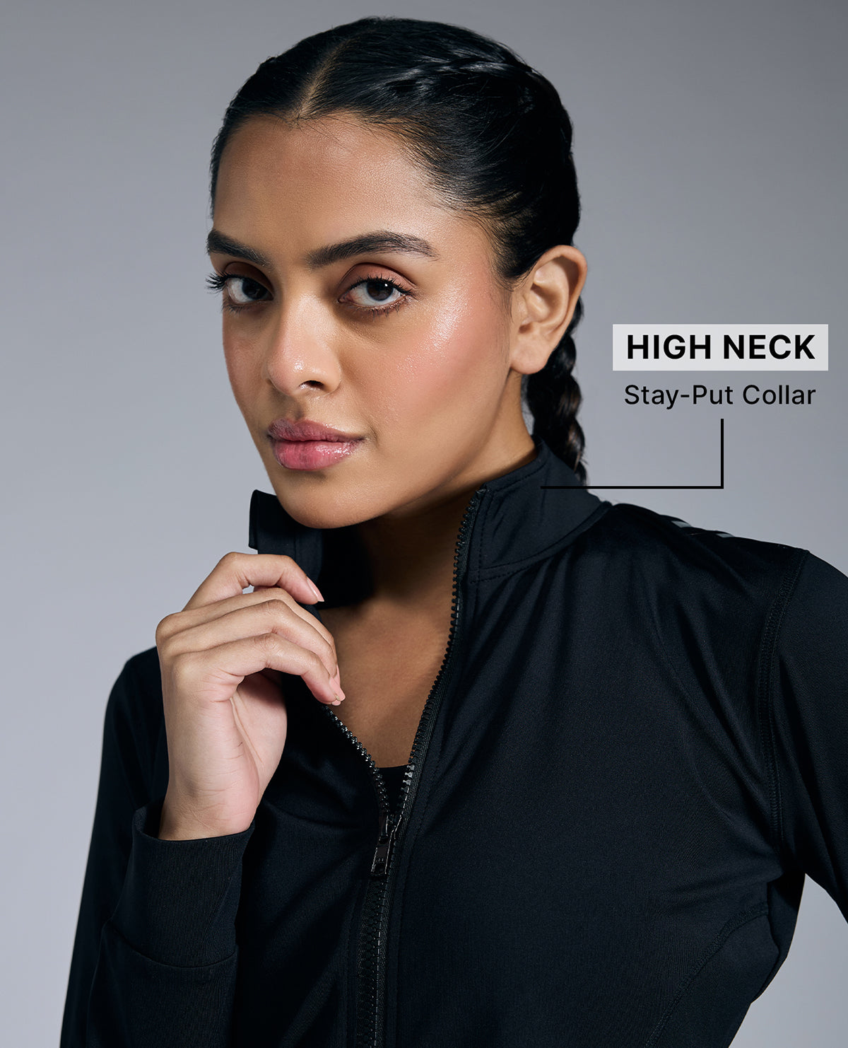 Cropped Training Jacket Black