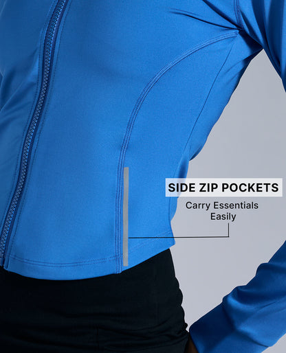 Cropped Training Jacket Blue