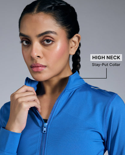 Cropped Training Jacket Blue
