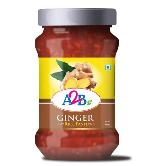 Jar of A2B Ginger Rice Paste with a white background