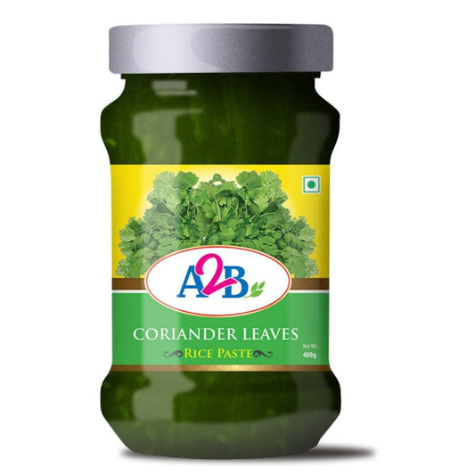 Jar of A2B Coriander Leaves Rice Paste on a white background