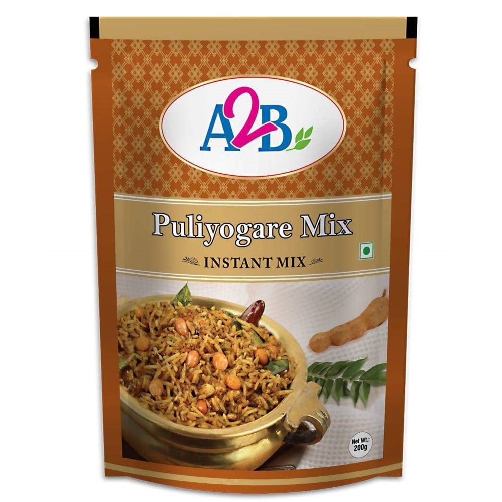 A2B Puliyogare Mix instant mix package on a white background