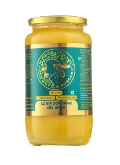 GirOrganic A2 Gir Cow Ghee - Pure A2 Gir Cow Ghee, Organic Grass Fed Ghee