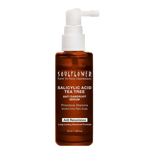 Soulflower Salicylic Acid Tea Tree Anti Dandruff Hair Serum