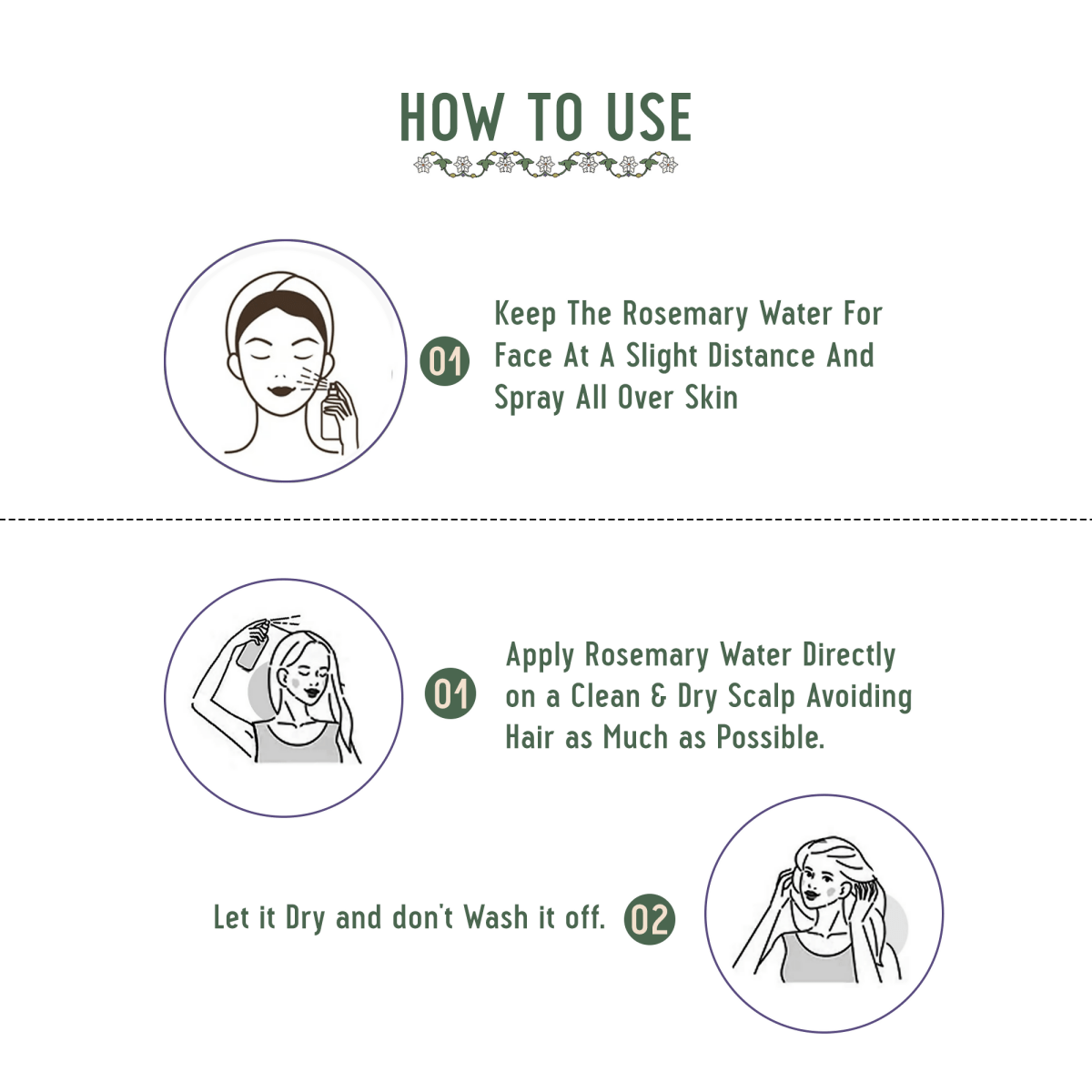 Avimee Herbal Rosemary Water For Hair And Skin For Hair Growth, Hair Fall Control and Scalp Health
