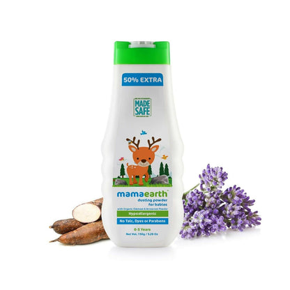Mamaearth Dusting Powder & Soothing Massage Oil & Deeply Nourishing Wash for Babies