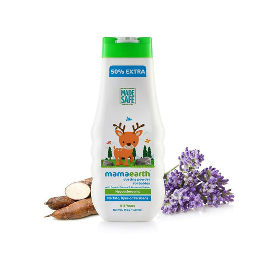 Mamaearth Dusting Powder & Soothing Massage Oil & Deeply Nourishing Wash for Babies