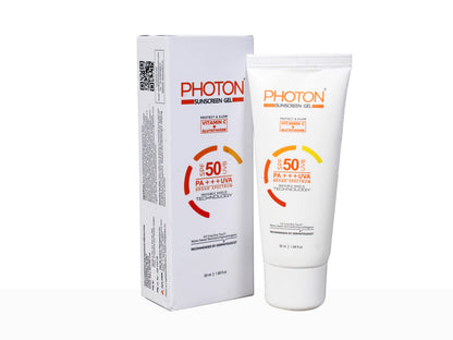 Sunscreen gel with packaging on a white background