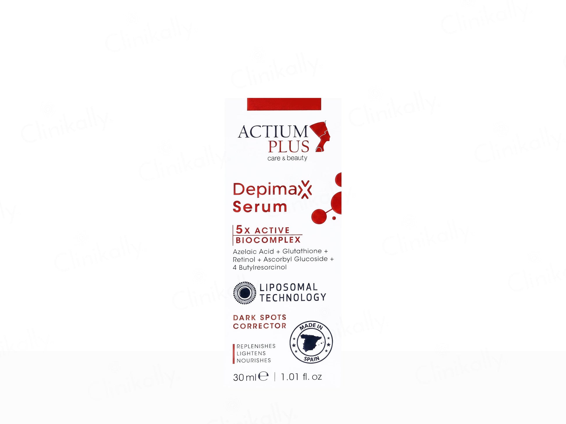 Actium Plus Depimax Serum packaging on a white background