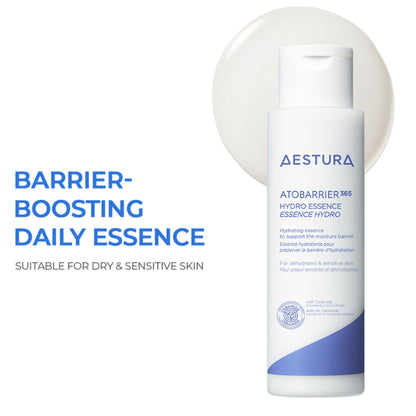Aestura barrier-boosting daily essence bottle on a white background