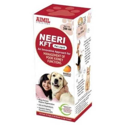 Box of Aimil Neeri KFT Pet Liquid for dogs and cats on a white background