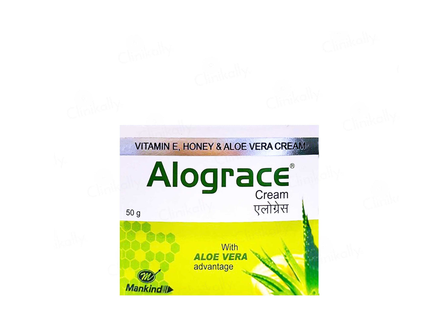 Aolograce cream packaging with aloe vera illustration on a white background